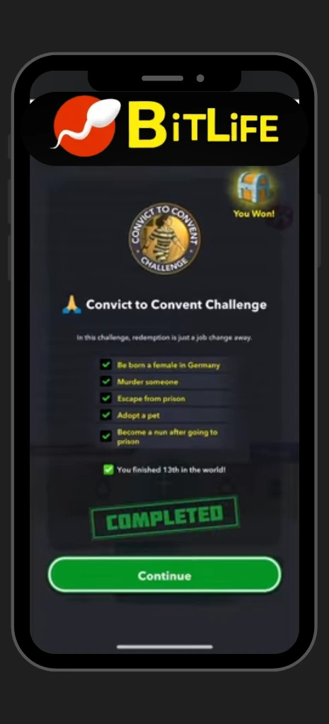 Convict to Convert Challenge | BitLife