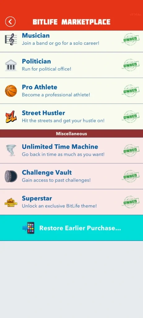Bitlife Unlimited Time Machine, Challenge Vault, Superstar | Unlocked